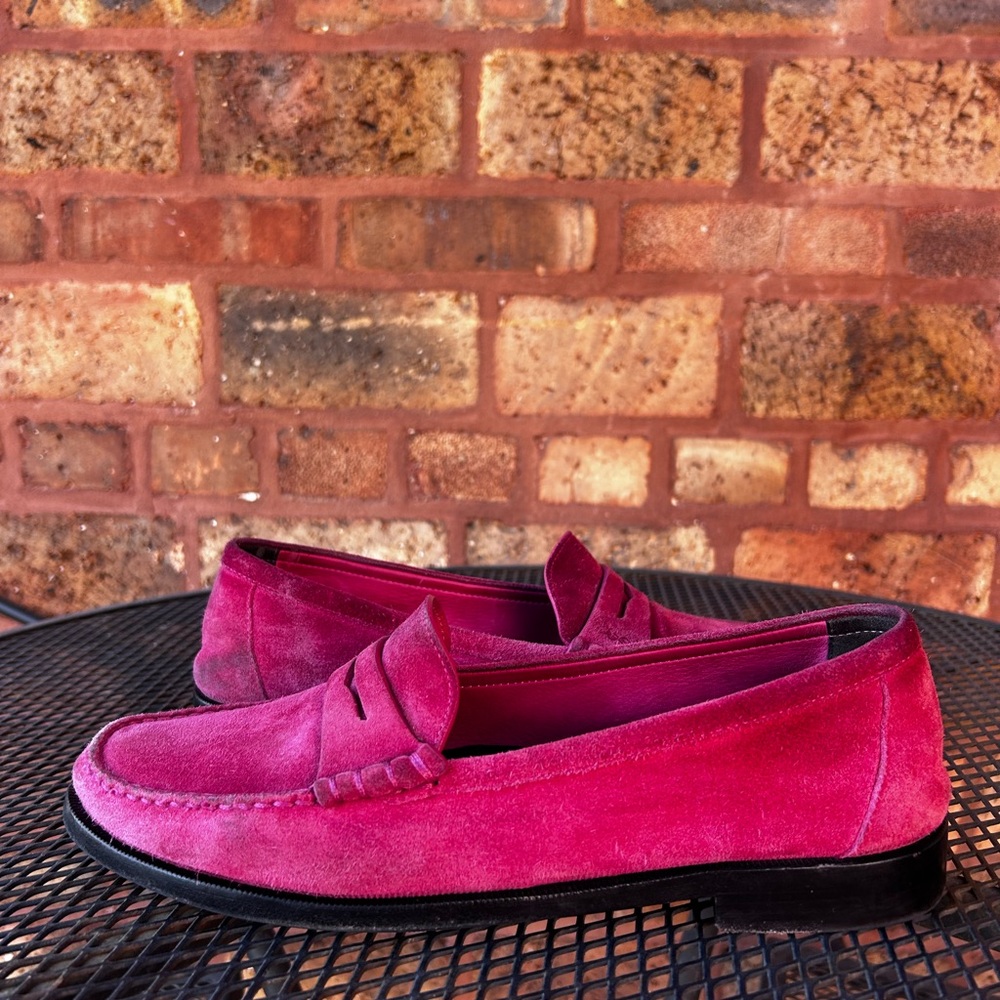 Men's Saint Laurent Pink Suede Loafers